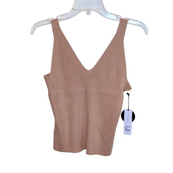 Amuse Society Amita Ribbed Knit Tank Top in Beige NWT - Size L - Picture 3 of 10